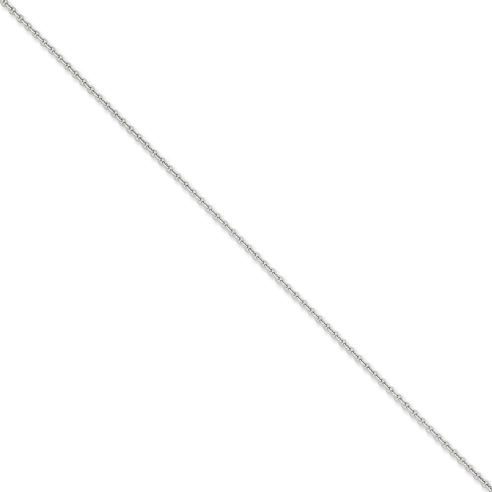 14K White Gold 20 Inch 2.2Mm Forzantine Cable With Lobster Clasp Chain