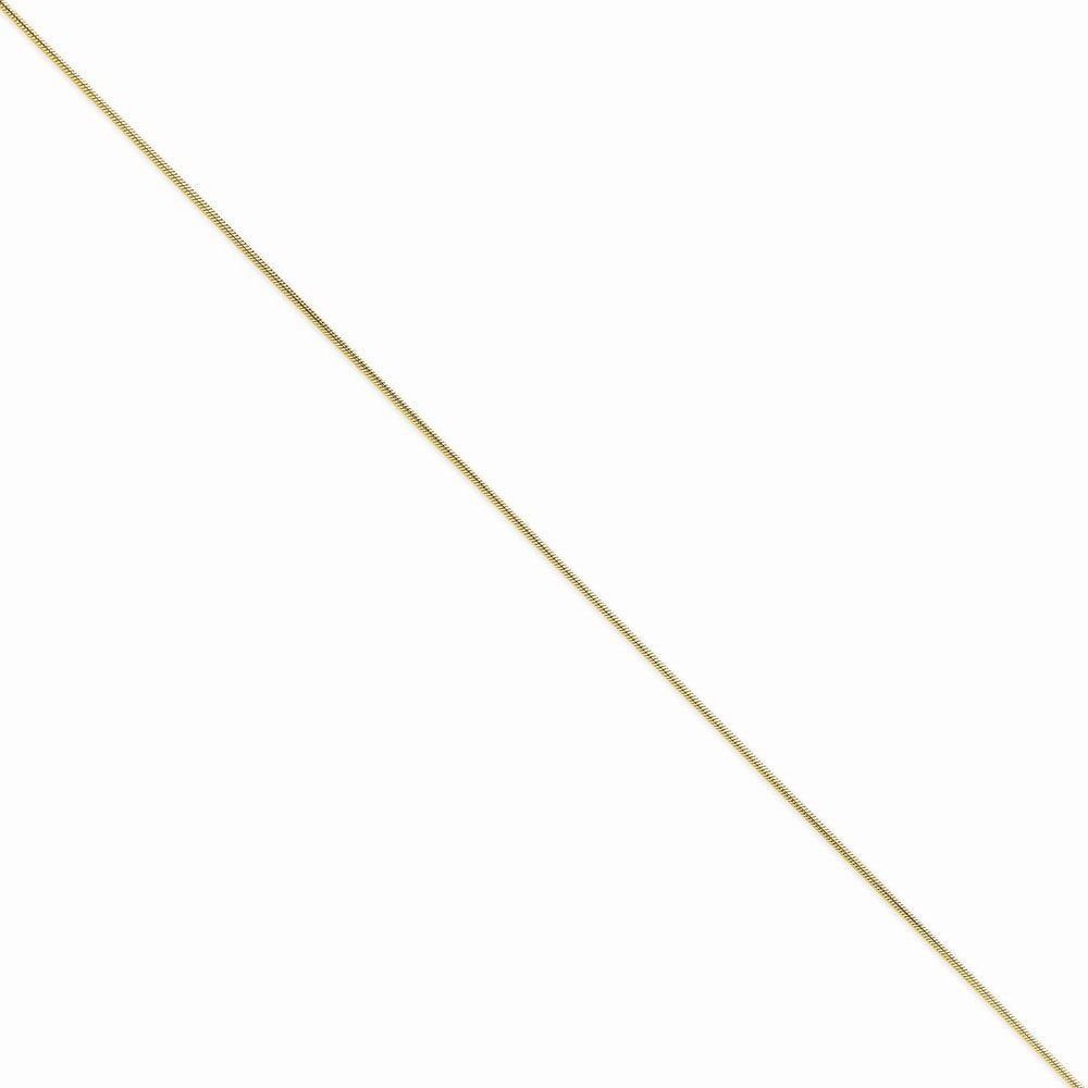 14K 16 Inch 1.1Mm Round Snake With Lobster Clasp Chain