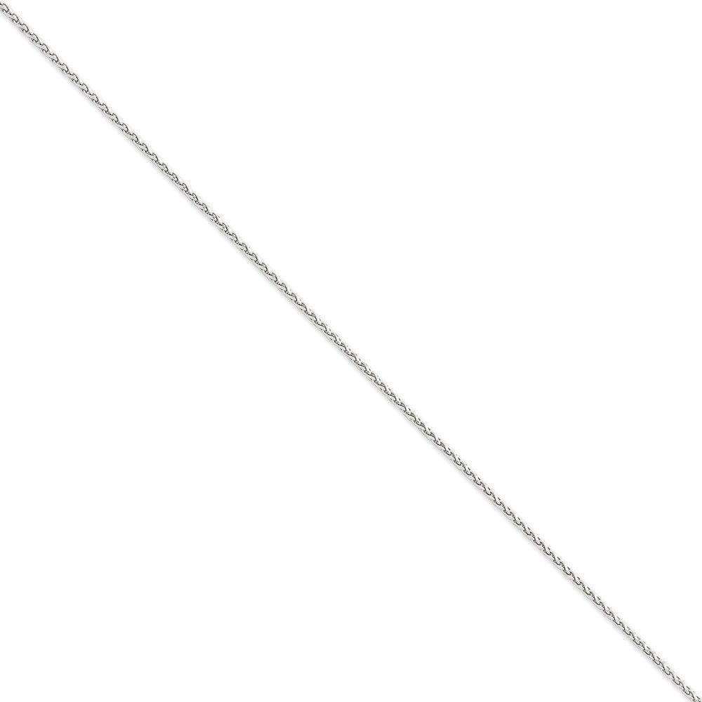 14K White Gold 16 Inch 2.1Mm Diamond-Cut Spiga With Lobster Clasp Chain