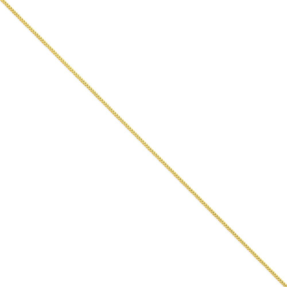 14K 24 Inch 1.3Mm Franco With Lobster Clasp Chain