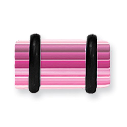 Acrylic Uv Sensitive Layered Plug W 2 Black O-Rings 2G (6.5Mm) 1/2 (13M