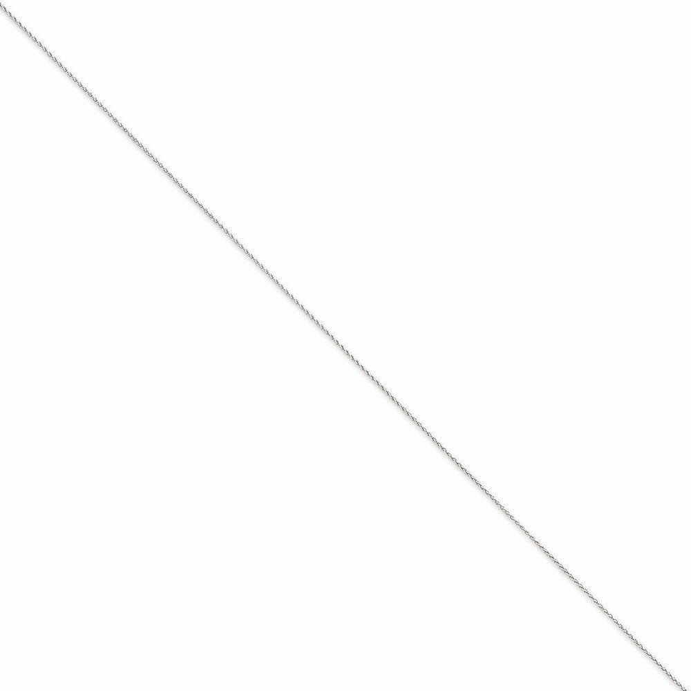 14K White Gold 9 Inch 1.05Mm Diamond-Cut Spiga With Lobster Clasp Anklet