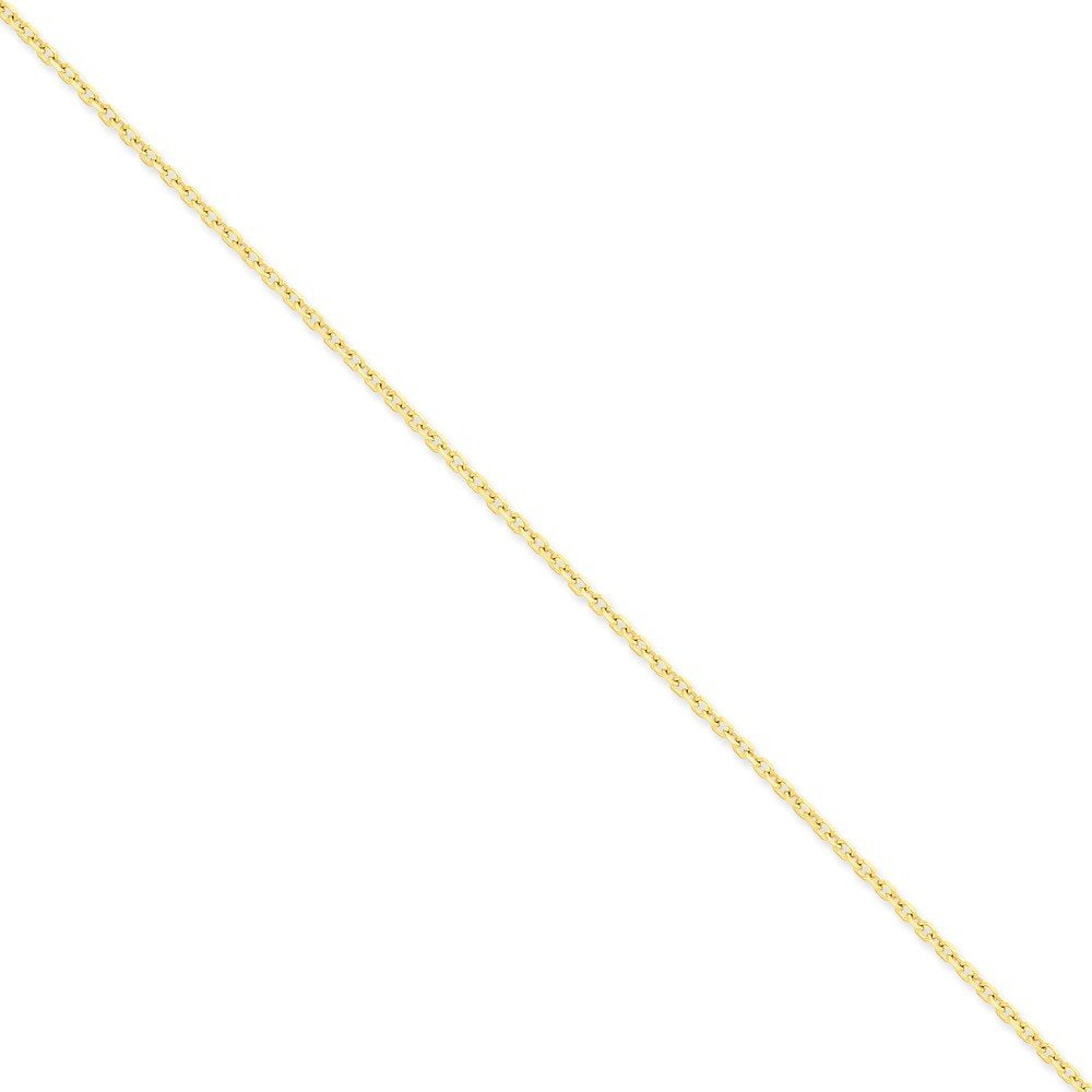 14K 20 Inch 2.2Mm Diamond-Cut Round Open Link Cable With Lobster Clasp Chain