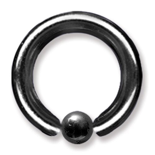 10G (2.6Mm) 1/2 (13Mm) Long W/ 5Mm Ball Black (Zr-Ds11) 10G (2.6Mm) 1/2