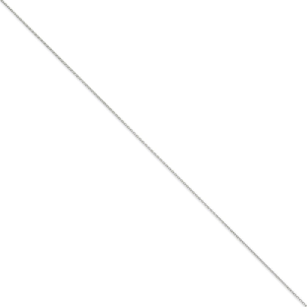 14K White Gold 16 Inch 1Mm Diamond-Cut Parisian Wheat With Lobster Clasp Chain