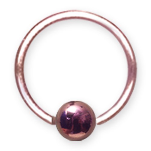 18G (1Mm) 3/8 (10Mm) Dia W 4Mm Ball Dark Pink Titanium 18G (1Mm) 3/8