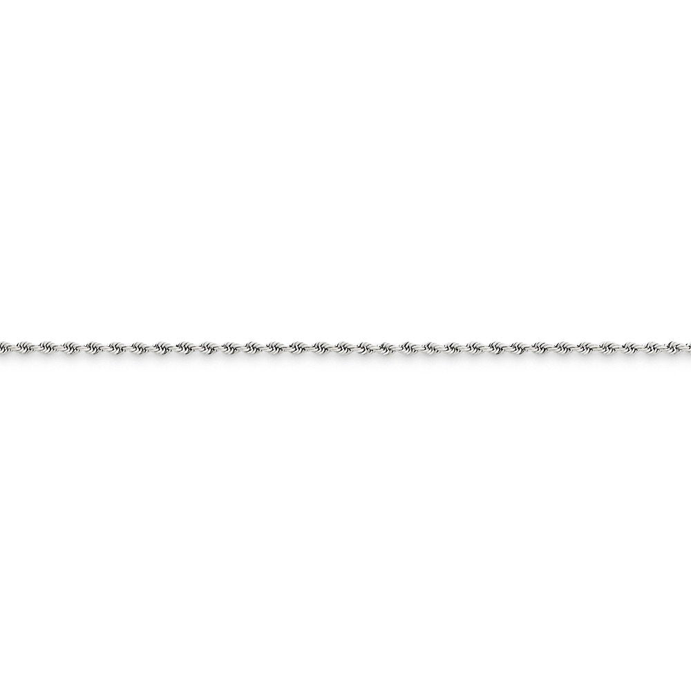 14K White Gold 24 Inch 1.5Mm Regular Rope With Lobster Clasp Chain