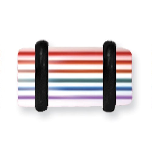 Acrylic Uv Sensitive Layered Plug W 2 Black O-Rings 2G (6.5Mm) 1/2 (13M