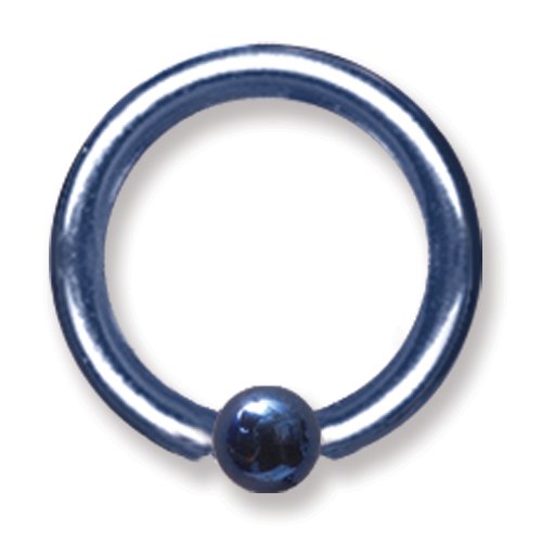 12G (2Mm) 7/16 (12Mm) Dia W 4Mm Ball Cobalt Blue Titanium 12G (2Mm) 7/1