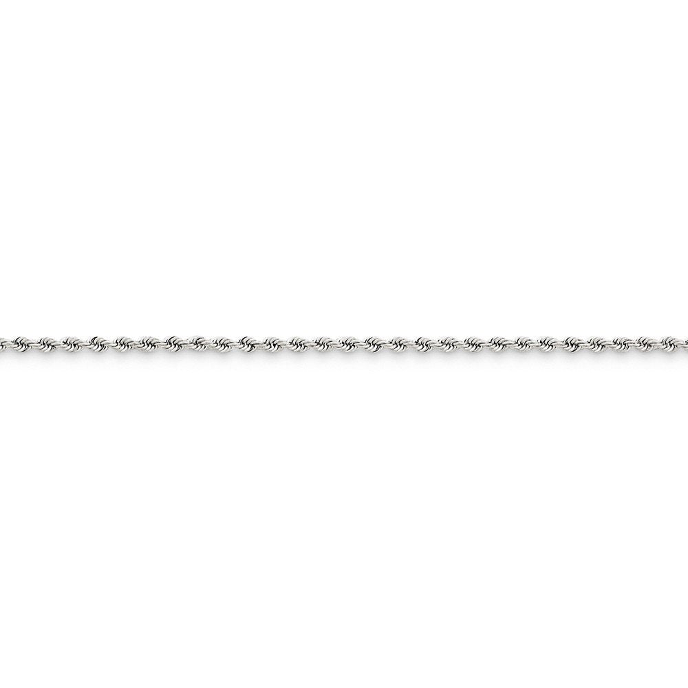 14K White Gold 22 Inch 2Mm Regular Rope With Lobster Clasp Chain