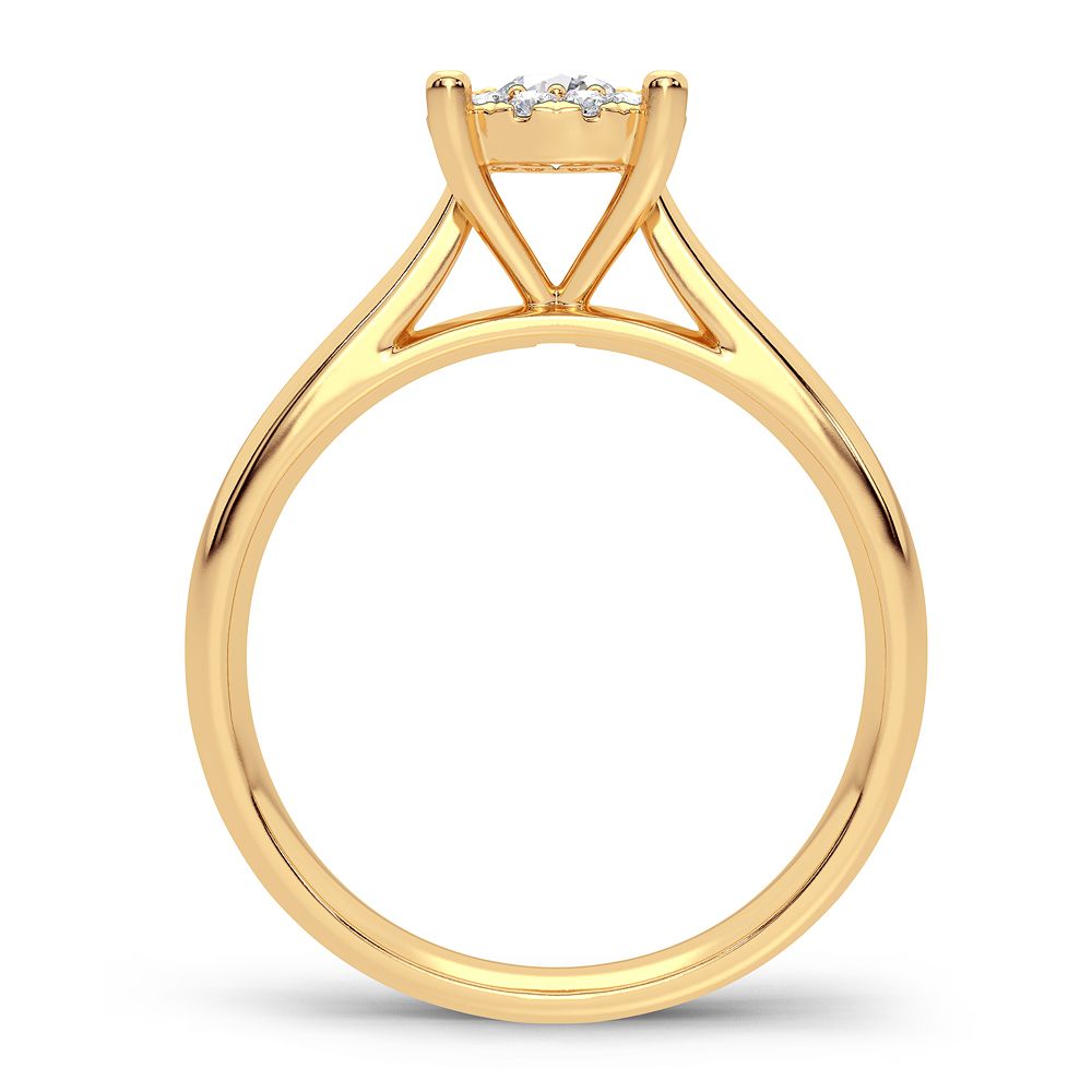 14K Yellow Gold Dazzling 0.25Ct Diamond Ring