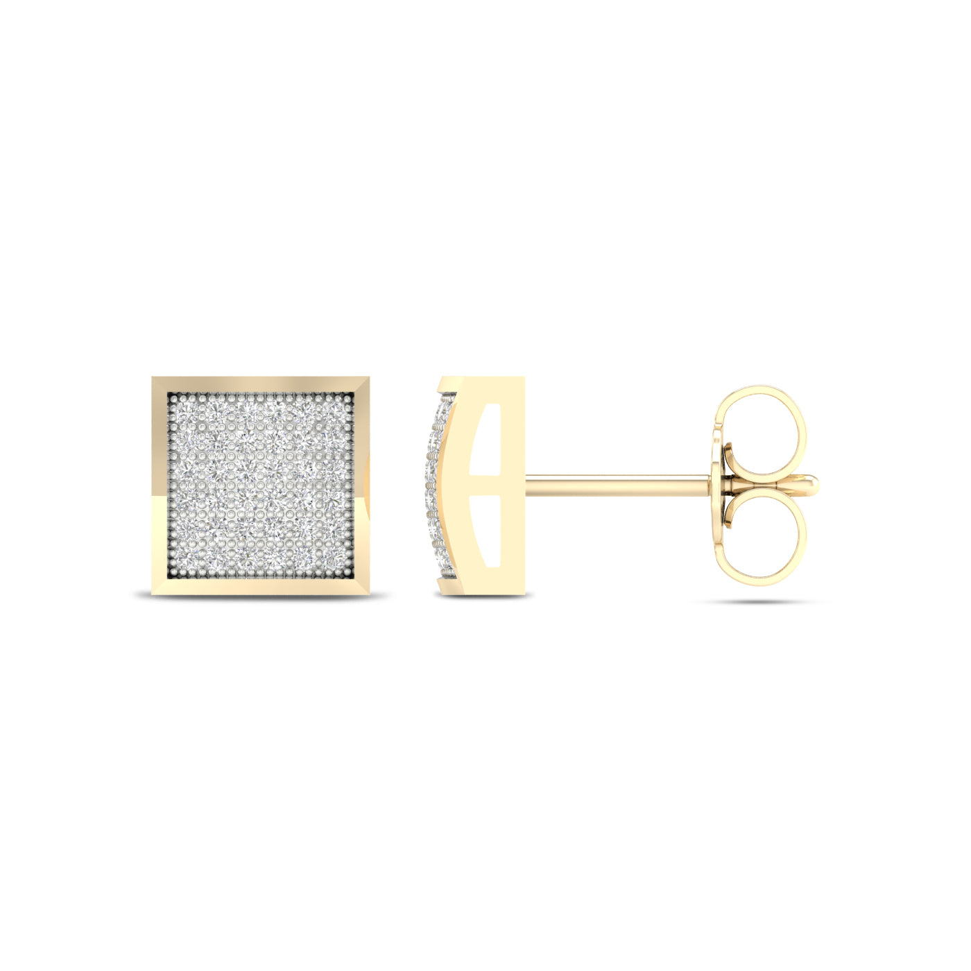10K Yellow Gold Magnifcnet 0.25Ct Diamond Earring