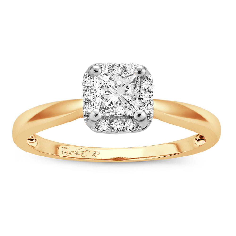 14K Yellow Gold Exquisite 0.50Ct Engagement Ring