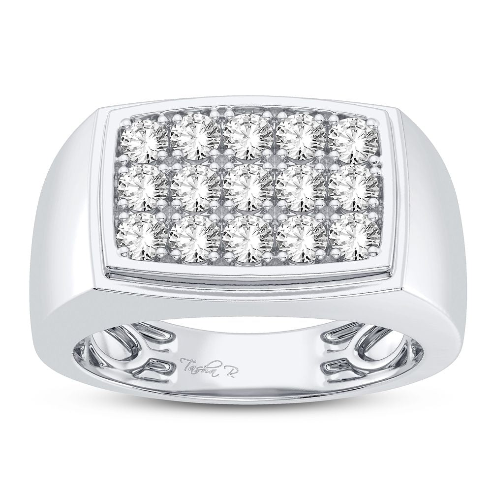 14K White Gold Elegant 1.00Ct Diamond Ring