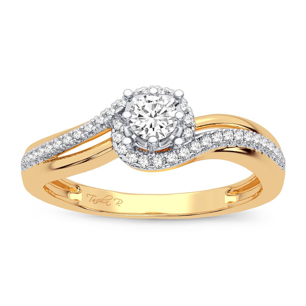 10K Yellow Gold Beautiful 0.20Ct Diamond Ring