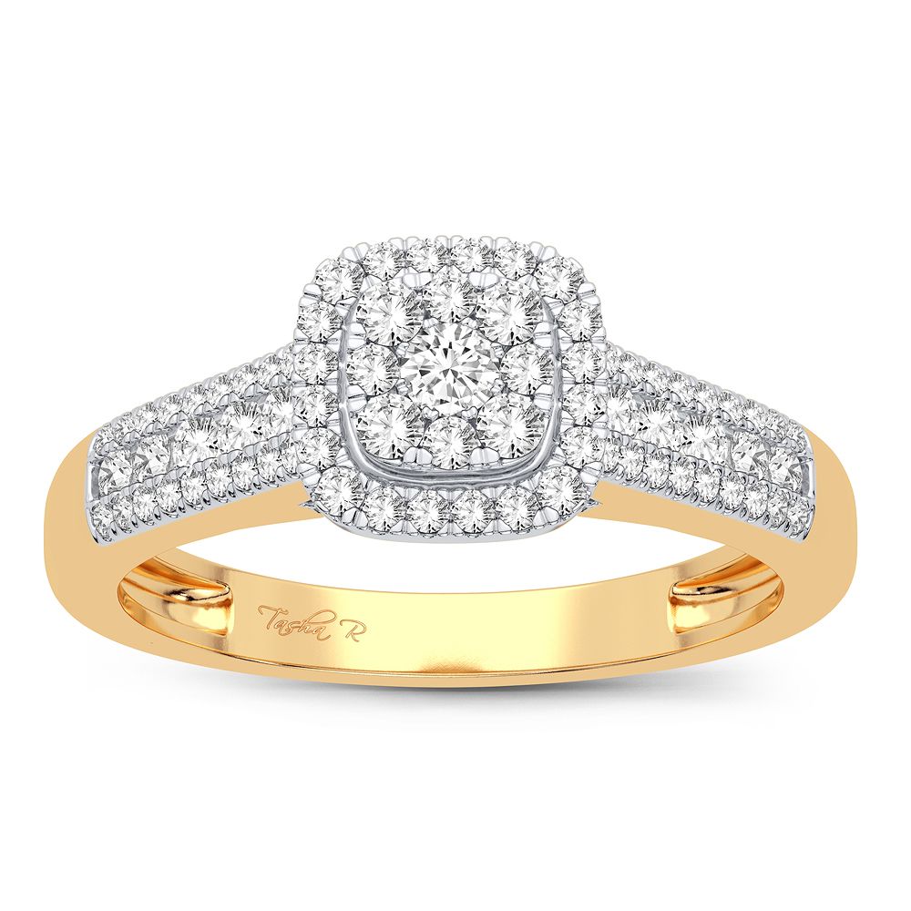14K Yellow Gold Gorgeous 0.45Ct Diamond Ring