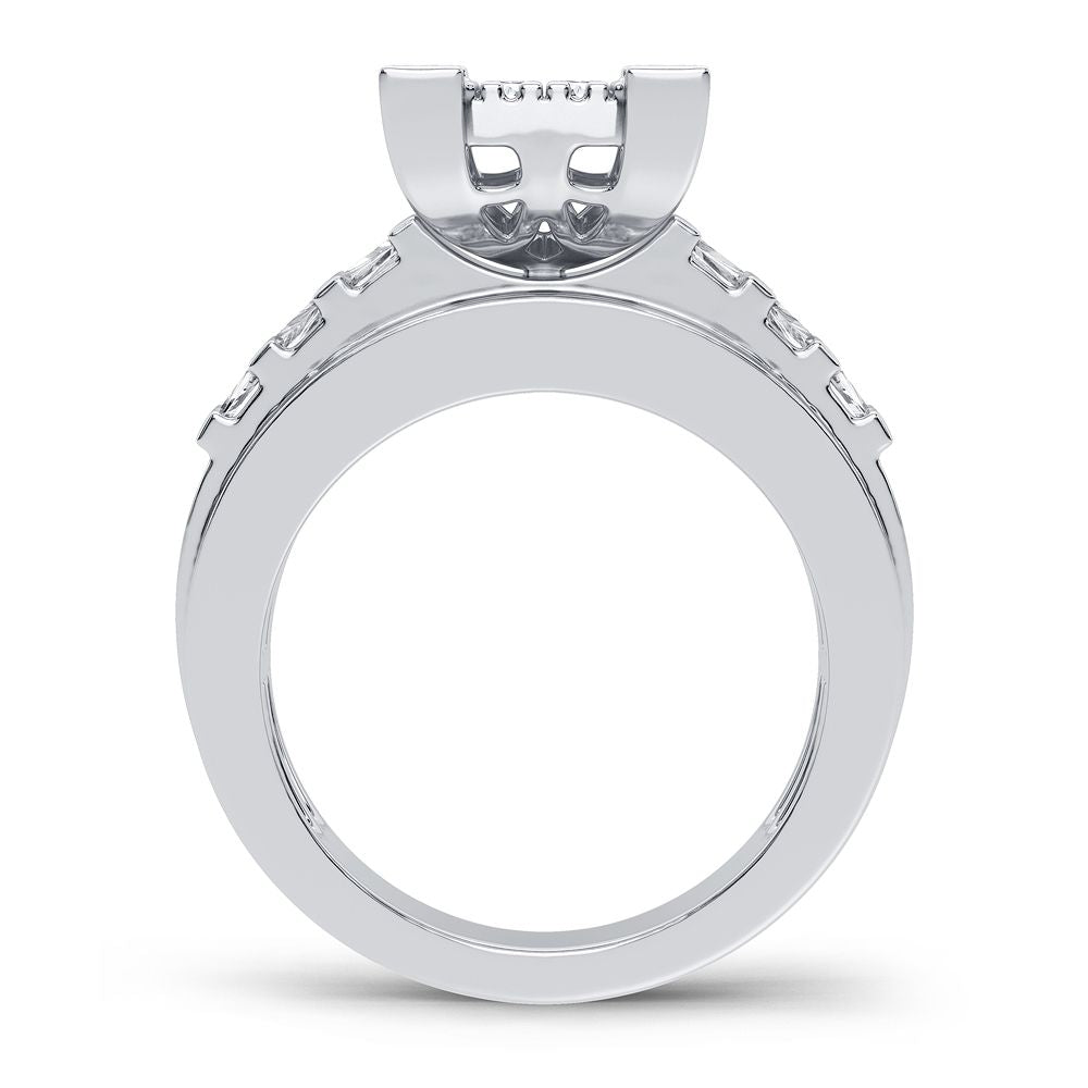 10K White Gold Exquisite 1.00Ct Diamond Ring