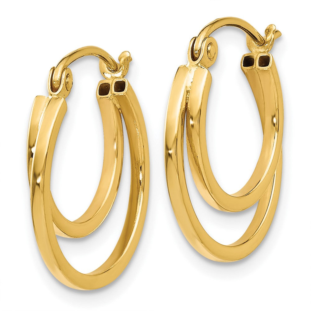 14K Polished Hinged Hoop Earrings
