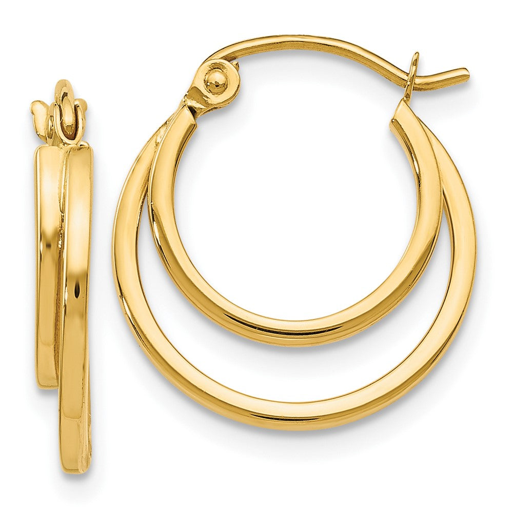 14K Polished Hinged Hoop Earrings