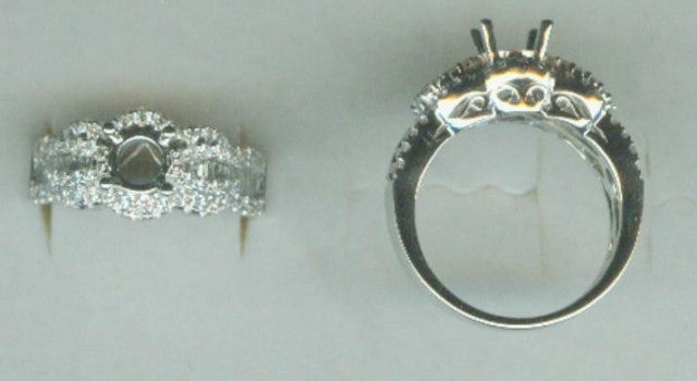 18K White 0.88Ct D-Ladies Rings