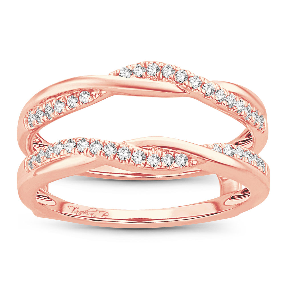 14K Rose Gold Gorgeous 0.25Ct Diamond Ring Guard.