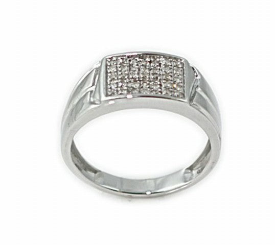 10K White 0.25Ct D-Mens Bands