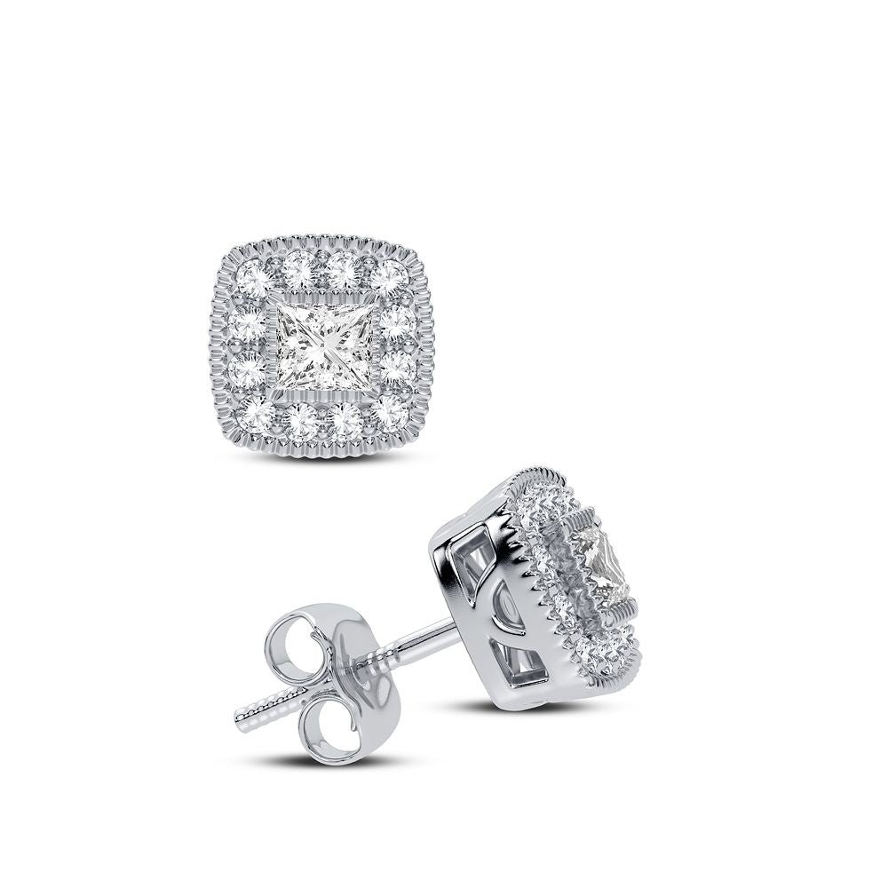 14K White Gold Gorgeous 0.25Ct Diamond Earring