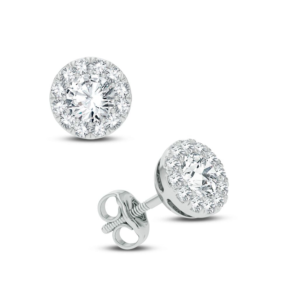 14K White Gold 0.50Ct Diamond Earring