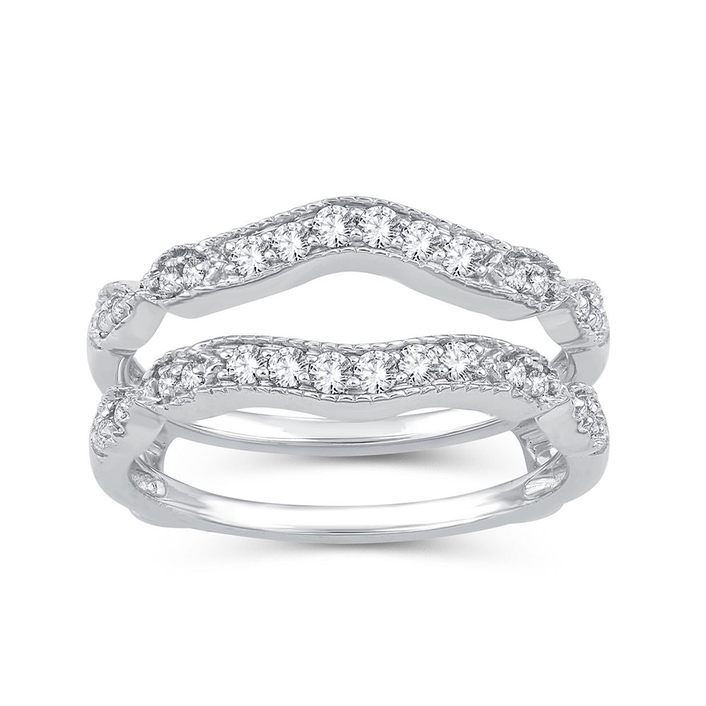 14K White Gold Magnifcnet 0.33Ct Diamond Ring