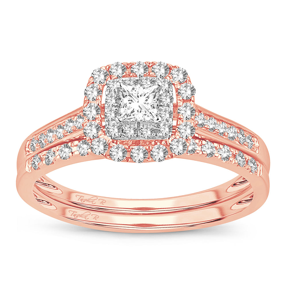 14K Rose Gold Gorgeous 0.50Ct Diamond Bridal Ring