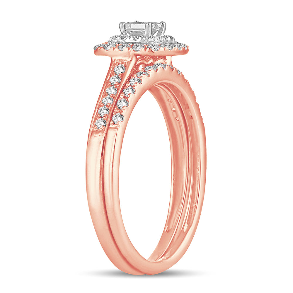 14K Rose Gold Gorgeous 0.50Ct Diamond Bridal Ring