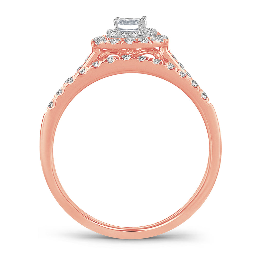 14K Rose Gold Gorgeous 0.50Ct Diamond Bridal Ring