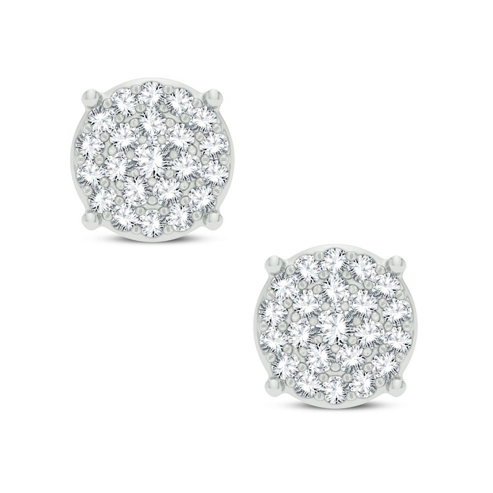 14K White Gold 0.25Ct Diamond Earring