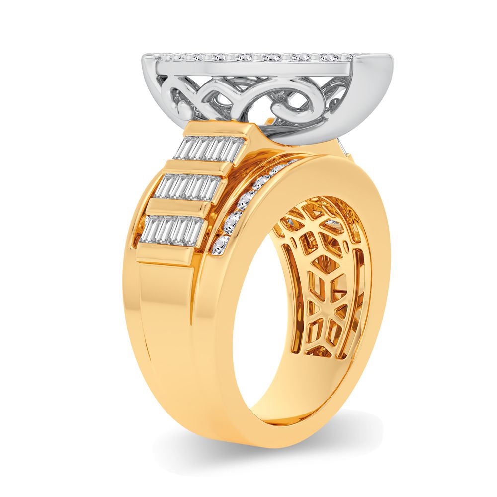 10K Yellow Gold Elegant 2.00Ct Diamond Ring