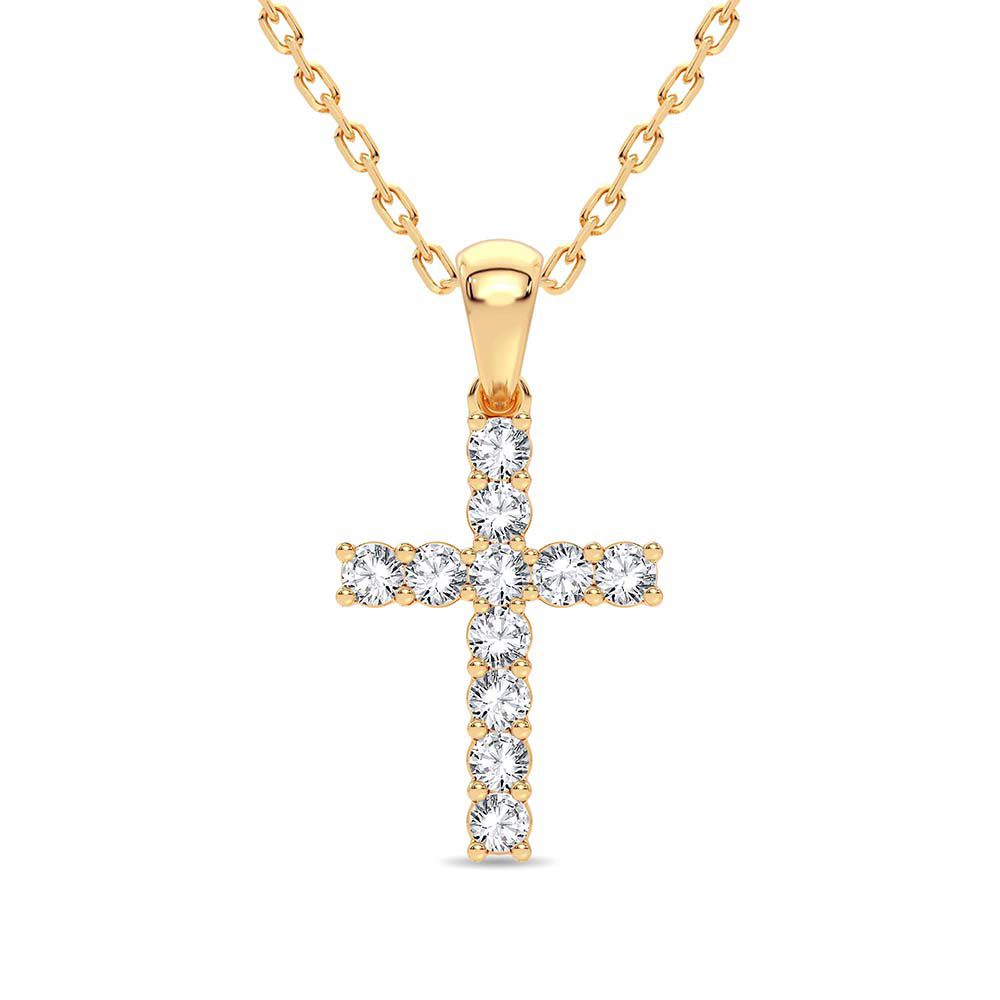 14K Yellow Gold Beautiful 0.50Ct Diamond Pendant