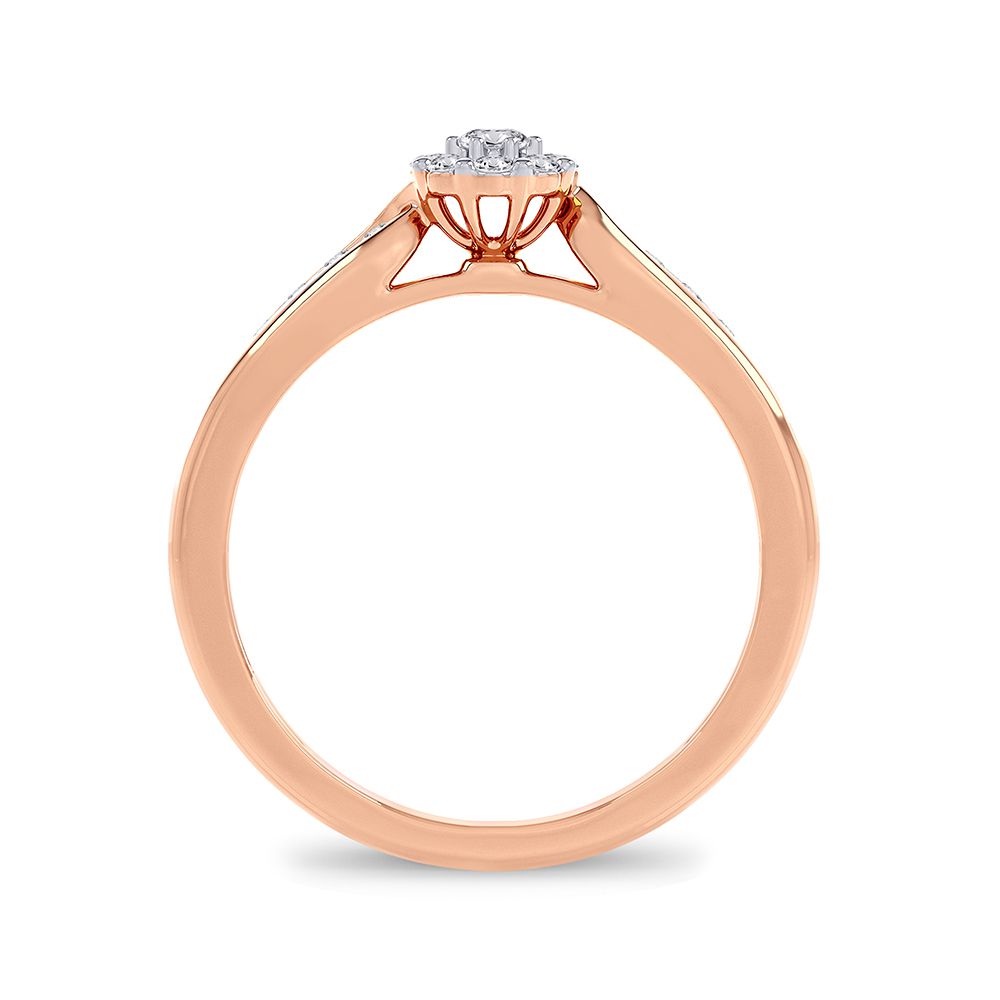 14K Rose Gold Dazzling 0.25Ct Diamond Ring