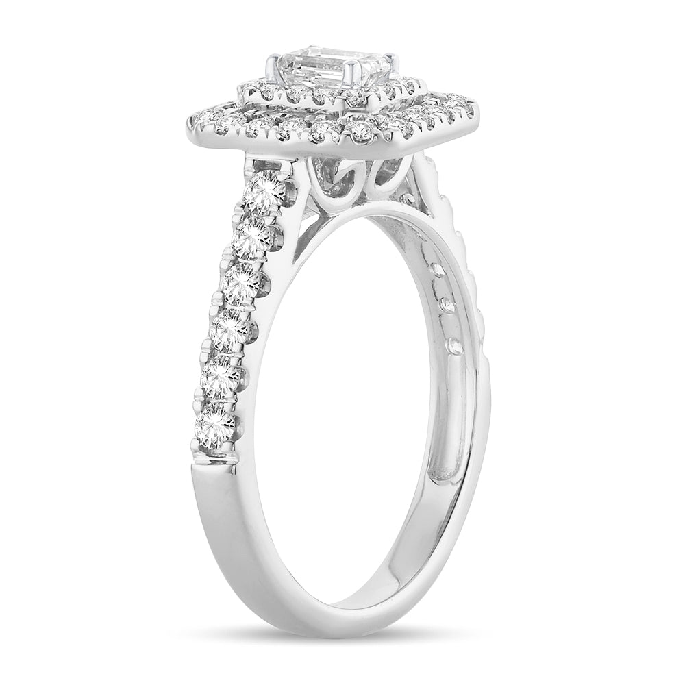 14K White Gold Elegant 1.00Ct Engagement Ring