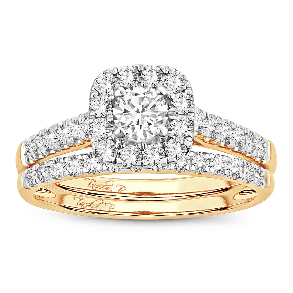 10K Yellow Gold Beautiful 1.00Ct Diamond Bridal Ring