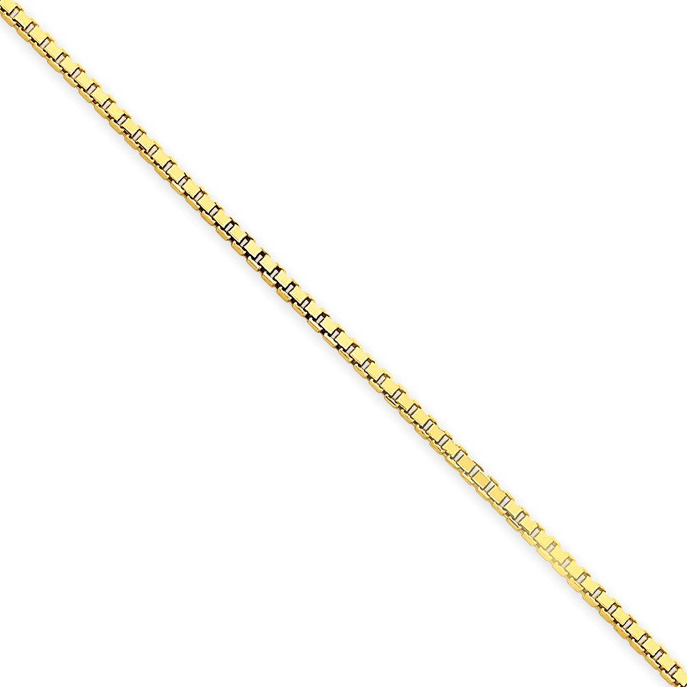 14K 24 Inch 1.5Mm Box With Lobster Clasp Chain