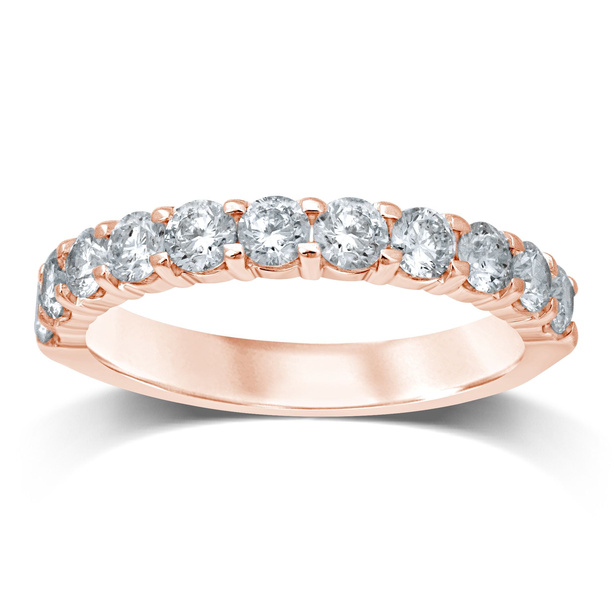 14K Rose Gold Beautiful 0.35Ct Diamond Band (11 Diamond Stones)