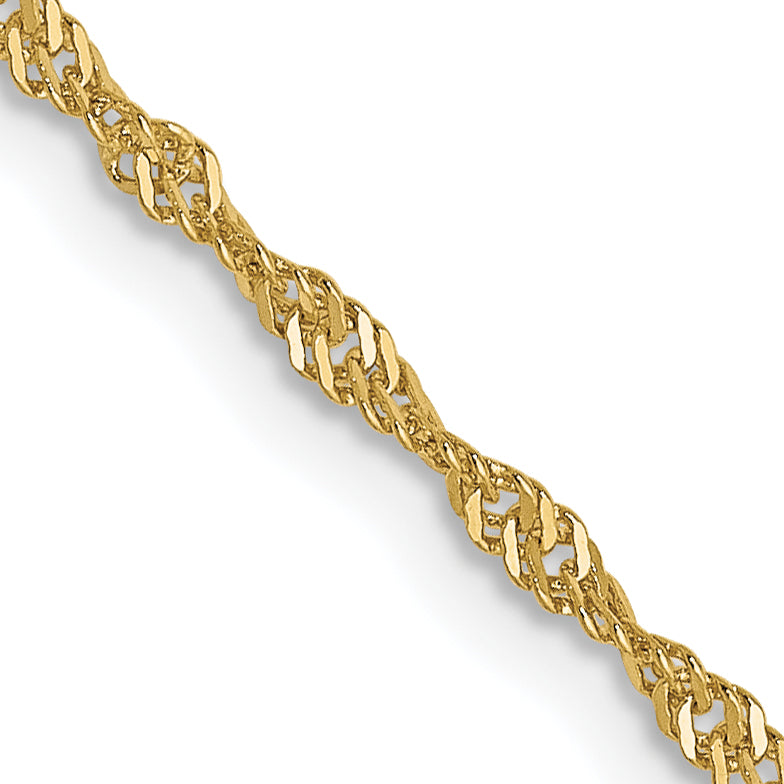 10K 1.3 mm Singapore Chain