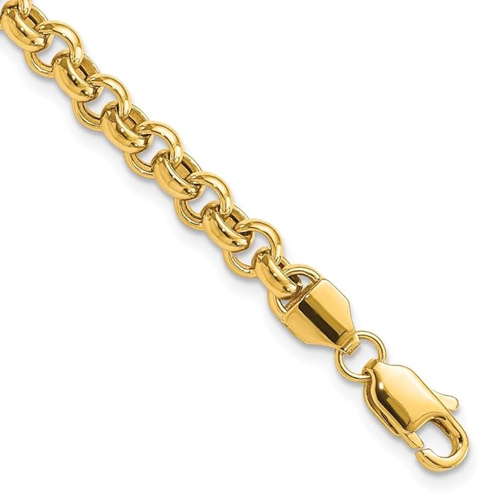 22k Solid Yellow Gold Fancy Rolo Chains