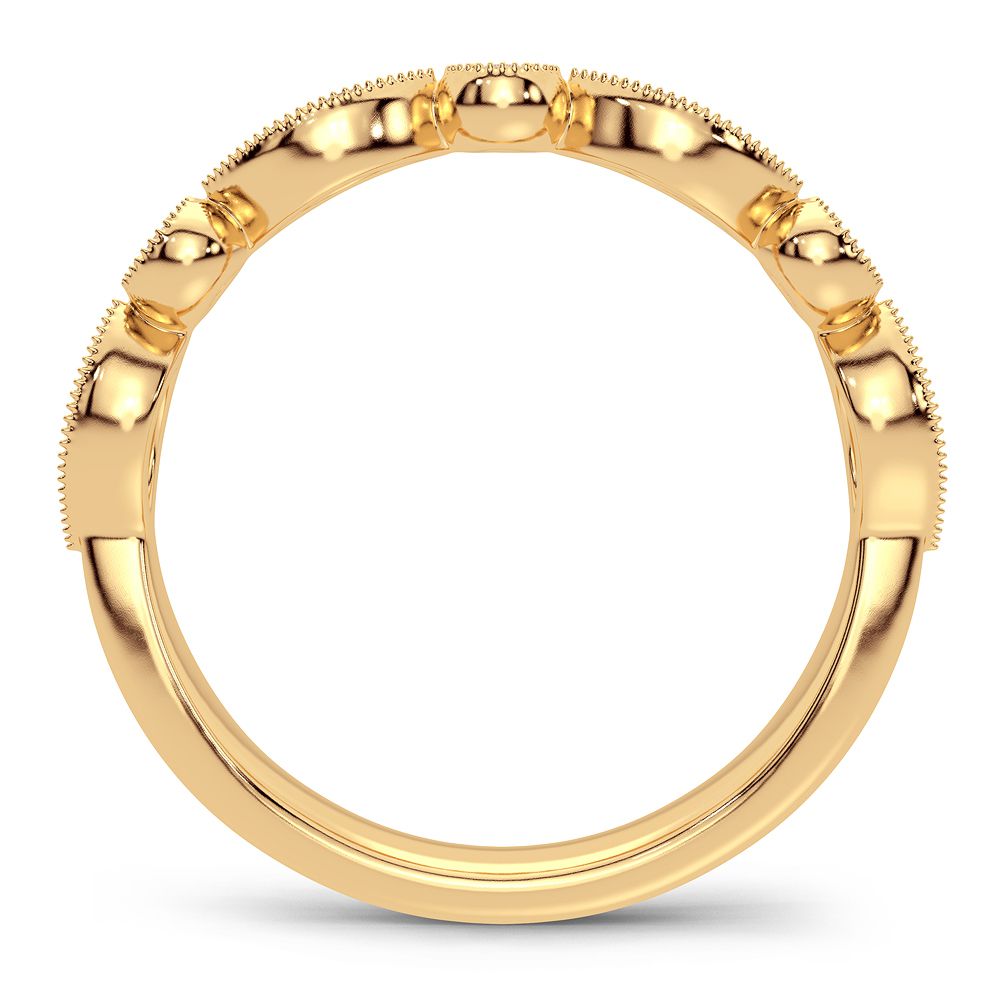 14K Yellow Gold Elegant 0.17Ct Diamond Band