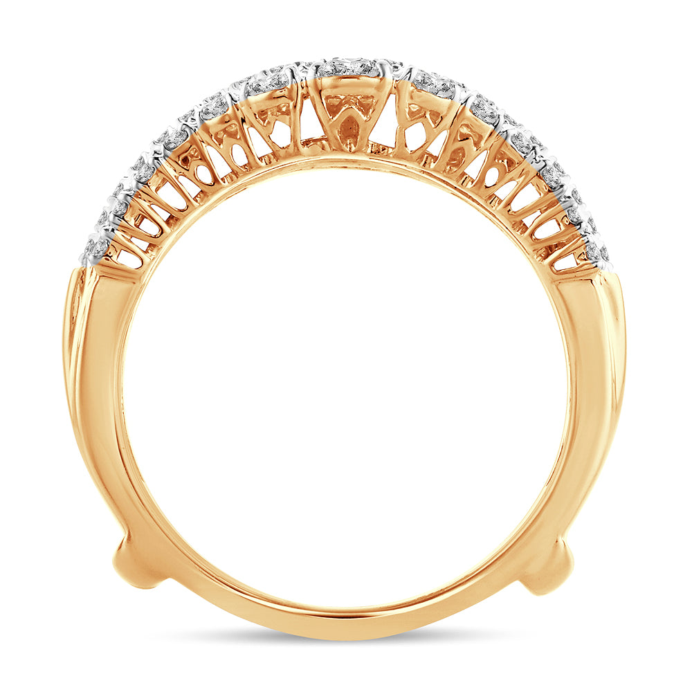 14K Yellow Gold Gorgeous 1.00Ct Diamond Ring Guard