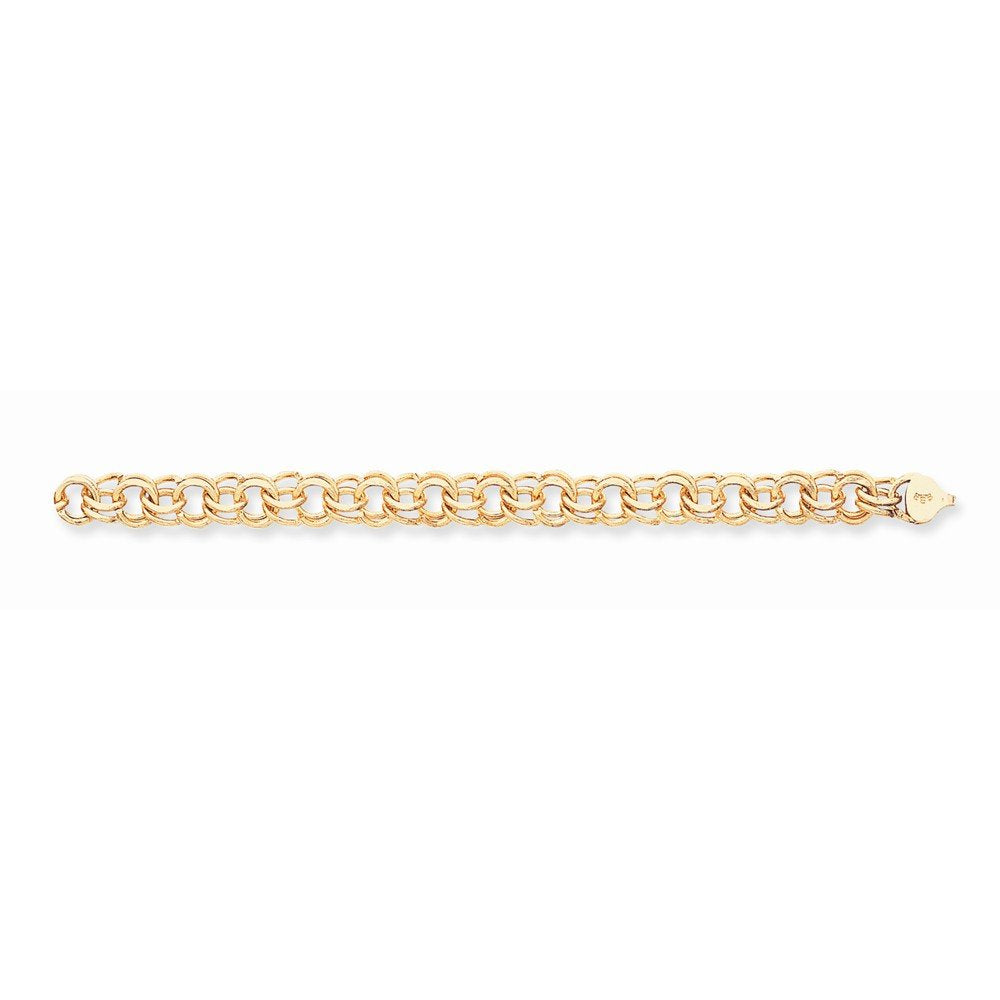 14K Double Link Charm Bracelet