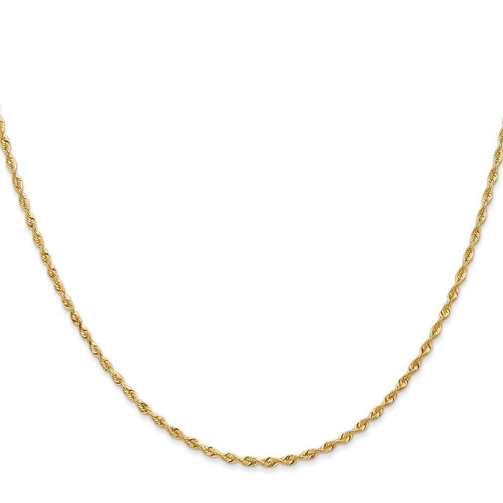 14K 10 Inch 1.85Mm Diamond-Cut Quadruple Rope Lobster Clasp Anklet