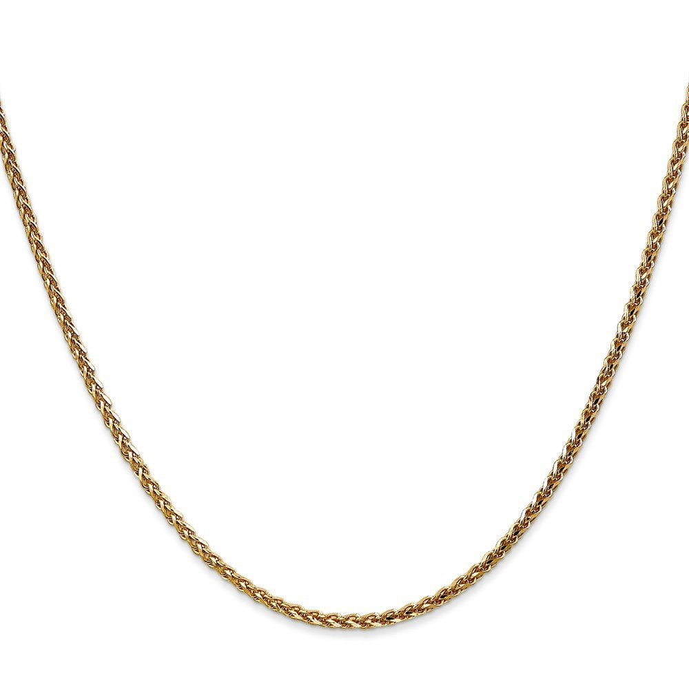 14K 16 Inch 2.1Mm Diamond-Cut Spiga With Lobster Clasp Chain