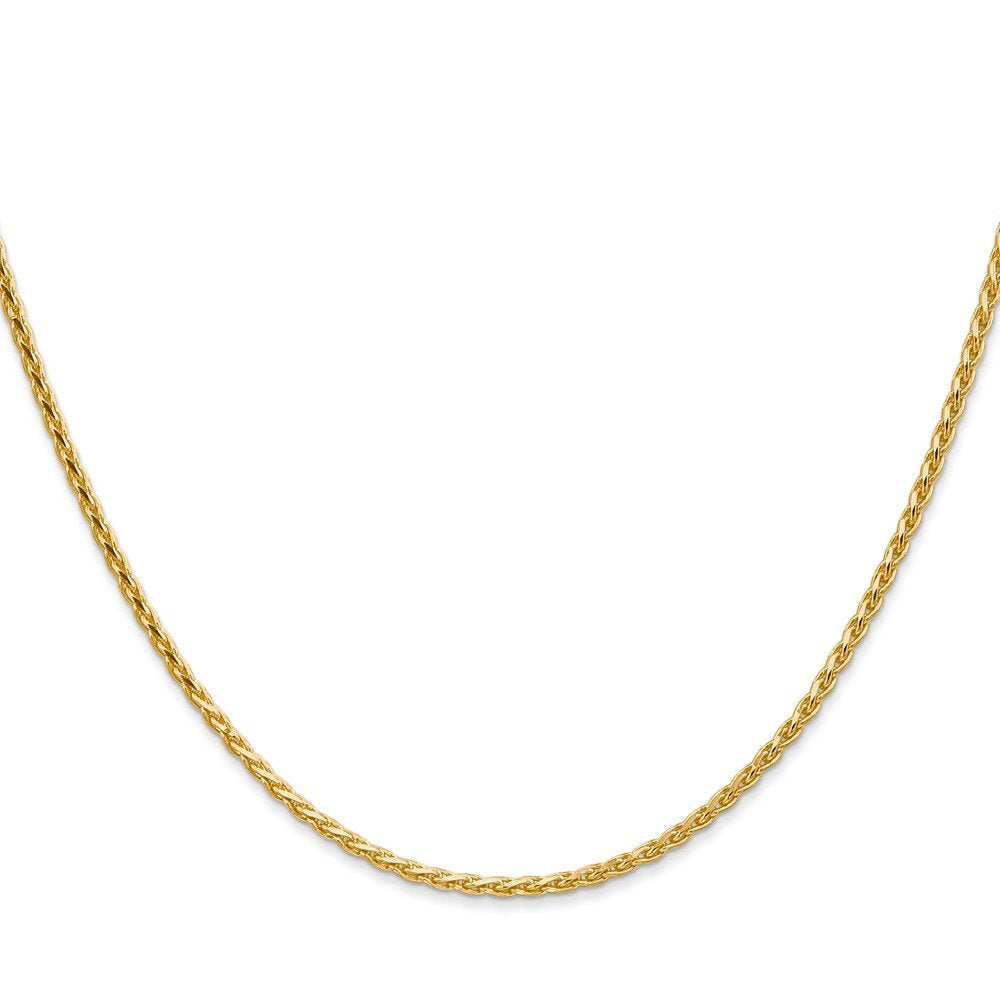 14K 24 Inch 1.9Mm Diamond-Cut Parisian Wheat With Lobster Clasp Chain