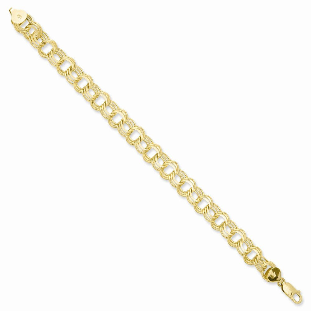 14K Triple Link Charm Bracelet