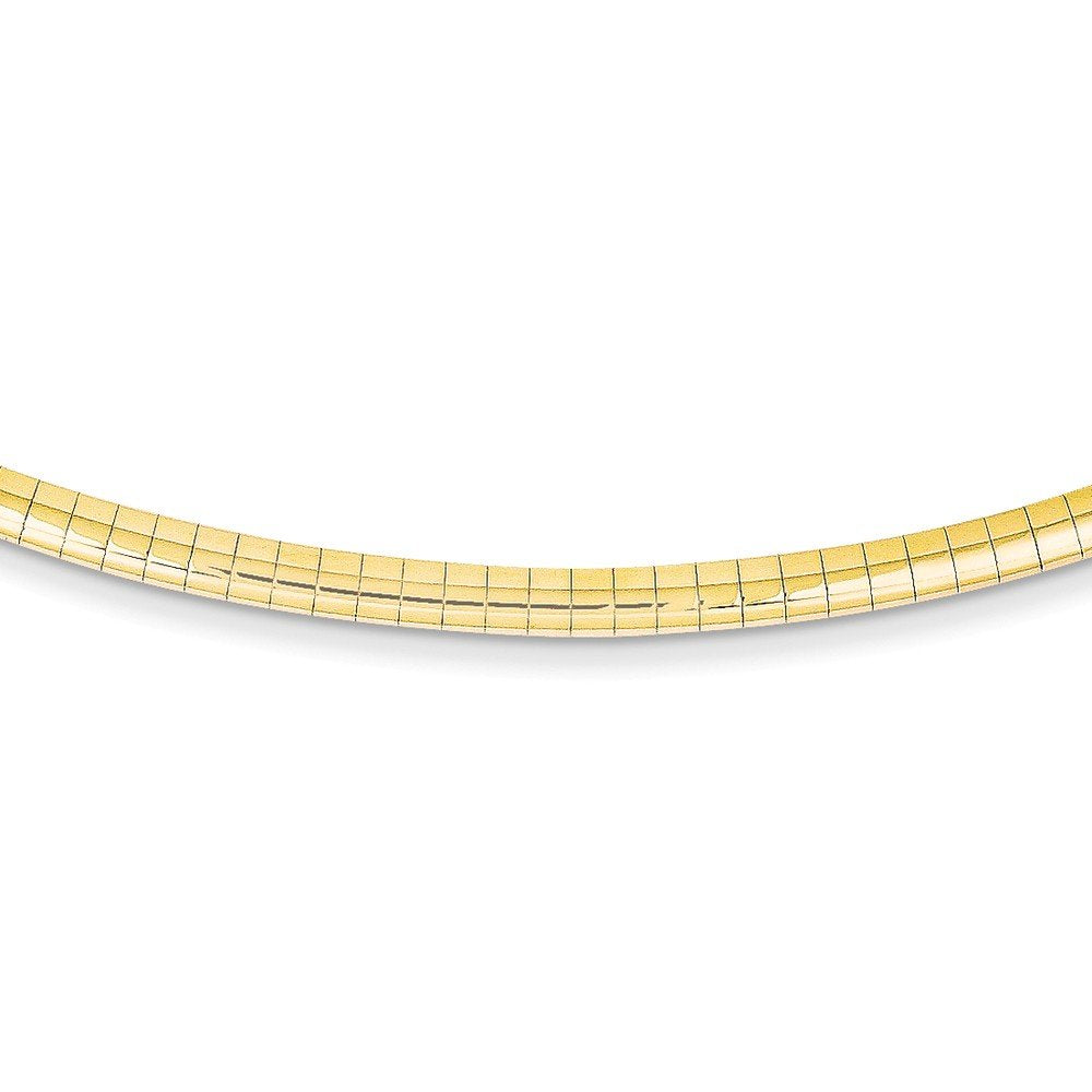 14K 3Mm Lightweight Omega Necklace